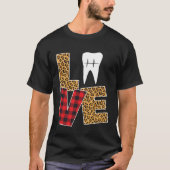 Buffalo Plaid Toothpaste & Tooth Dentist Valentine T-shirt (Voorkant)