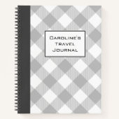  Buffalo Plaid Travel Journal Notitieboek (Voorkant)