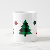 Buffalo Plaid Trees Grote Koffiekop (Voorkant)