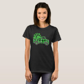 Buffalo Plaid Truck Irish Shamrock Happy St Patric T-shirt (Voorkant volledig)
