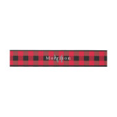Buffalo plaid uitnodigingen wikkel (Vlak)