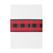 Buffalo plaid uitnodigingen wikkel (Achterkant Voorbeeld)