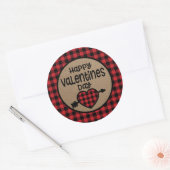 Buffalo Plaid Valentijnsdag Sticker (Envelop)
