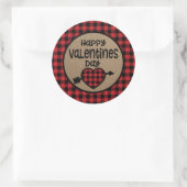 Buffalo Plaid Valentijnsdag Sticker (Tas)