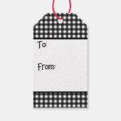 Buffalo Plaid Valentines Love  Cadeaulabel (Achterkant)