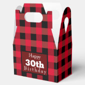 Buffalo plaid verjaardag bedankdoosjes (Geopend)
