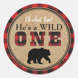 Buffalo Plaid Verjaardag Stickers