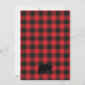 Buffalo Plaid Verjaardag Uitnodiging (Achterkant)