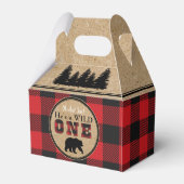 Buffalo Plaid Verjaardagsfeestje Favorboxen Bedankdoosjes (Achterkant)