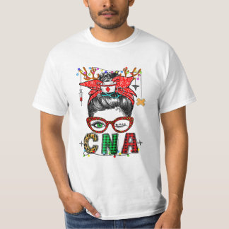 Buffalo Plaid Verpleegster X mas Raglan T-shirt