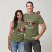 Buffalo plaid versierde kerstpijnbomen t-shirt (Unisex)
