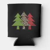 Buffalo Plaid Vrolijke Kerstboom Familie Matching Blikjeskoeler (Voorkant)