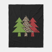 Buffalo Plaid Vrolijke Kerstboom Familie Matching Fleece Deken (Voorkant)