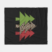 Buffalo Plaid Vrolijke Kerstboom Familie Matching Fleece Deken (Voorkant (Horizontaal))