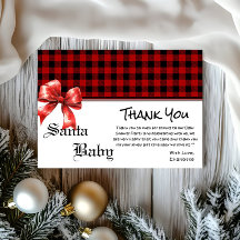 Buffalo Plaid Watercolor Rode Strik Baby Shower