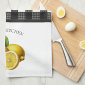 Buffalo Plaid Waterverf Lemon Theedoek (Quarter Fold)