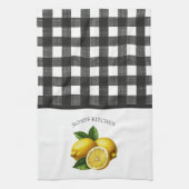 Buffalo Plaid Waterverf Lemon Theedoek (Verticaal)
