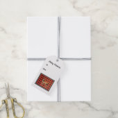 Buffalo Plaid Wilde Hert Cadeautags Cadeaulabel (Met Touw)
