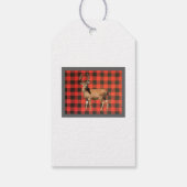 Buffalo Plaid Wilde Hert Cadeautags Cadeaulabel (Achterkant)