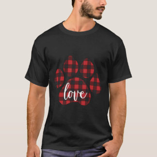 Buffalo Play Dog Paw Print Love T-shirt