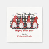 Buffalo Play Gnome kerstgroet Servet (Voorkant)