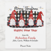 Buffalo Play Gnome kerstgroet Wijn Etiket (Enkel label)