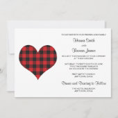 Buffalo Play Wedding Black Red Heart Kaart (Voorkant)