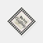 Buffalo Plays Black en White-kerstpapier Servet (Hoek)