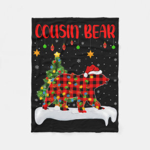 Buffalo Plays Family Matching Cousin Beer Christma Fleece Deken
