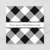 Buffalo Plays Modern Corporate Black en White Vierkante Visitekaartje (Achterkant)