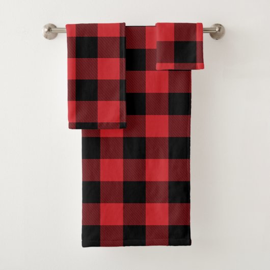 Buffalo Plays Red/Black Bad Handdoek (Insitu)