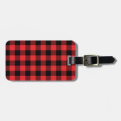 Buffalo Plays Red Black Bagagelabel (Voorkant horizontaal)