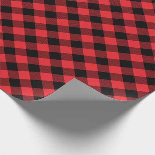 Buffalo Plays Red Black Cadeaupapier (Hoek)