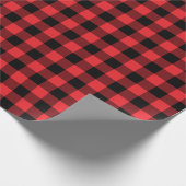 Buffalo Plays Red Black Cadeaupapier (Hoek)