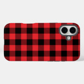 Buffalo Plays Red Black Case-Mate iPhone Case (Achterkant (horizontaal))