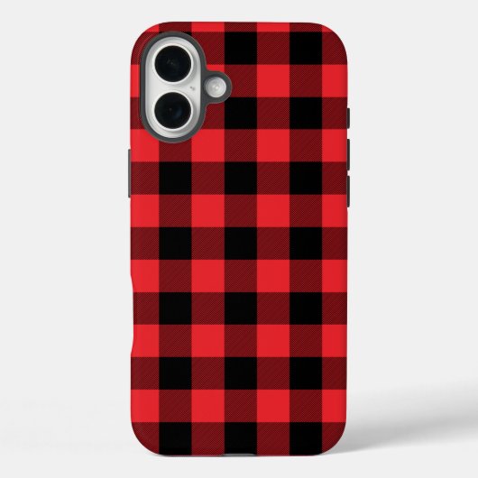 Buffalo Plays Red Black Case-Mate iPhone Case (Achterkant)