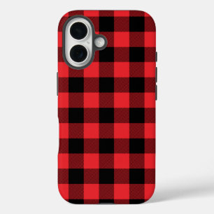 Buffalo Plays Red Black iPhone 16 Hoesje
