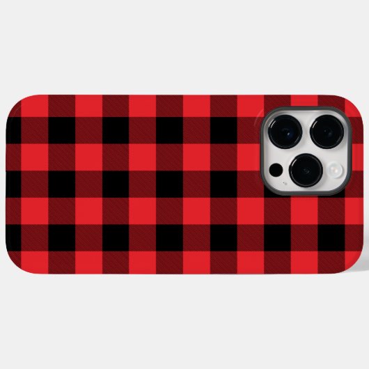 Buffalo Plays Red Black Case-Mate iPhone Case (Achterkant (horizontaal))