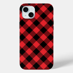 Buffalo Plays Red Black iPhone 15 Mini Hoesje