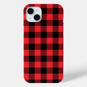 Buffalo Plays Red Black iPhone 15 Mini Hoesje