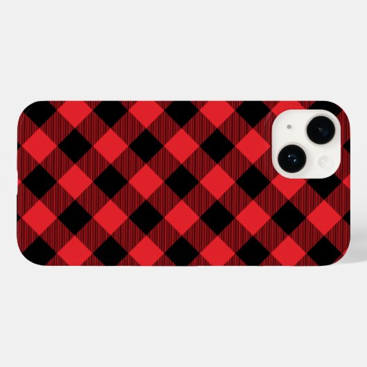Buffalo Plays Red Black Case-Mate iPhone Case (Achterkant (horizontaal))