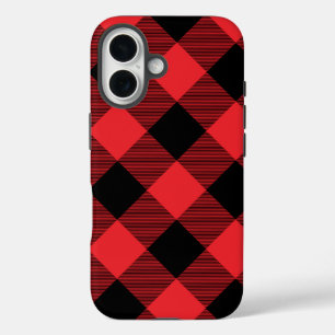 Buffalo Plays Red Black iPhone 16 Hoesje