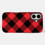 Buffalo Plays Red Black Case-Mate iPhone Case (Achterkant (horizontaal))