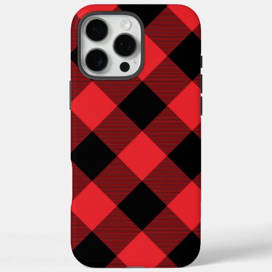 Buffalo Plays Red Black Case-Mate iPhone Case (Achterkant)