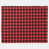 Buffalo Plays Red Black Fleece Deken (Voorkant (Horizontaal))