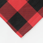 Buffalo Plays Red Black Fleece Deken (Hoek)