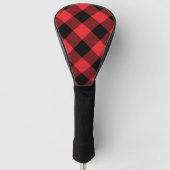 Buffalo Plays Red Black Golfheadcover (Voorkant)