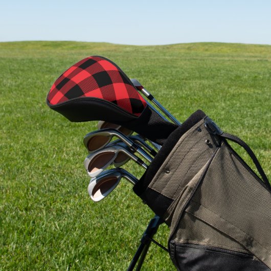 Buffalo Plays Red Black Golfheadcover (Insitu)