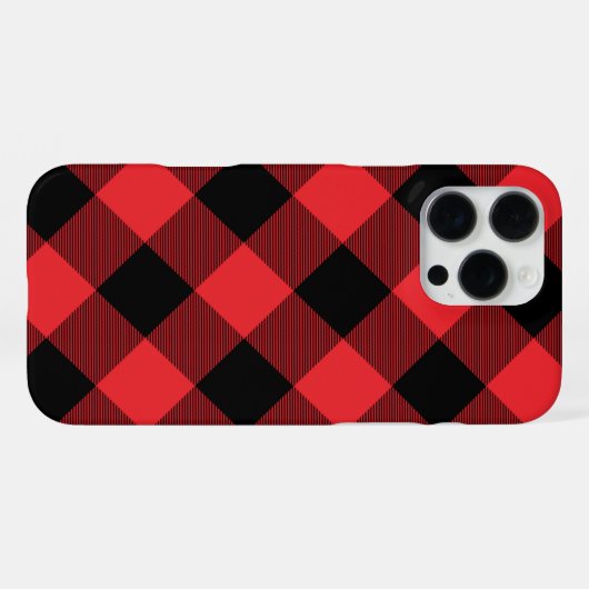 Buffalo Plays Red Black iPhone Hoesje (Achterkant horizontaal)