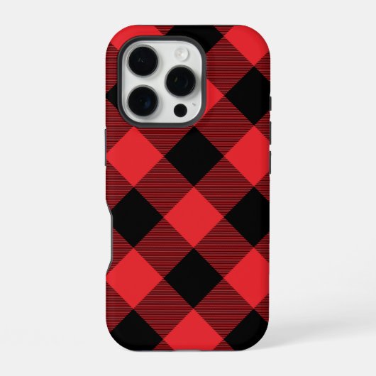 Buffalo Plays Red Black iPhone Hoesje (Achterkant)